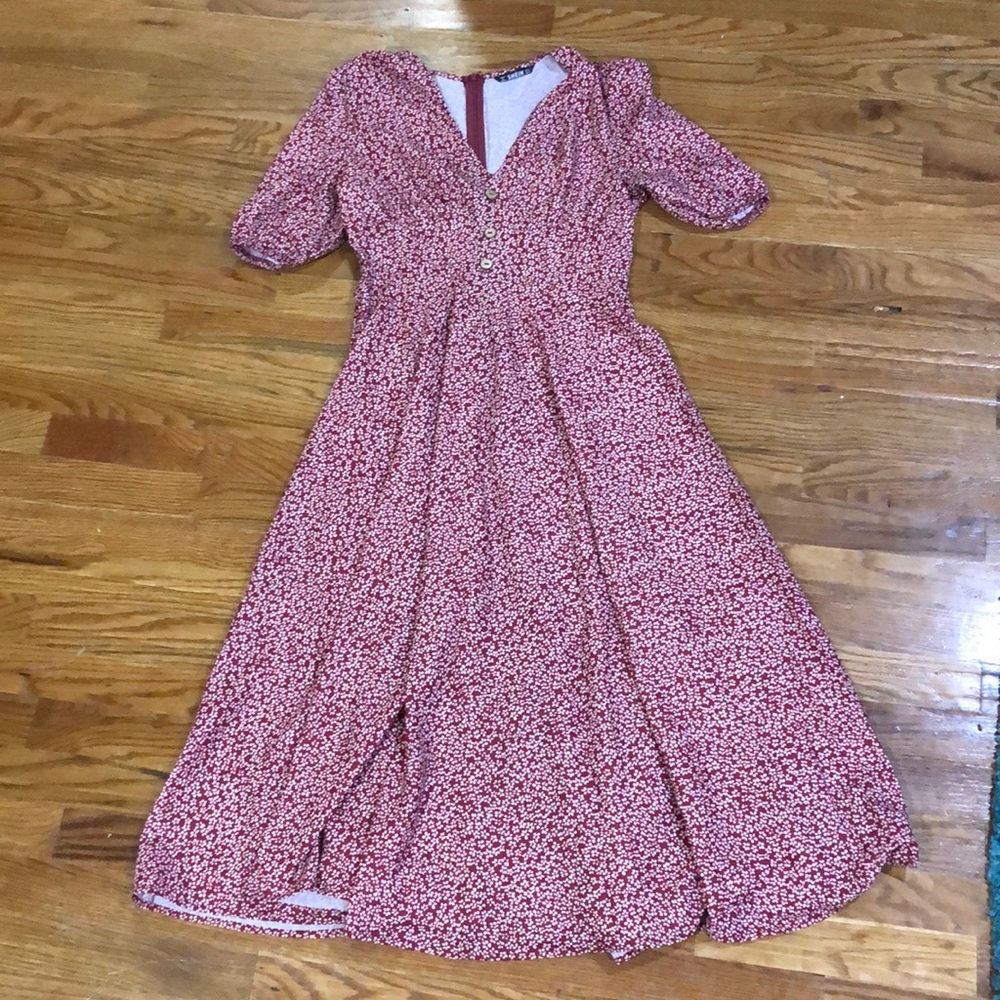 Long retro floral dress